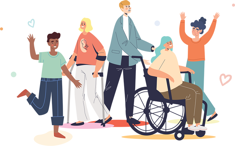 developmental disabilities group illustration